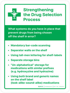 Pharmacy Tips on Strengthening the Drug Selection Process Portrait - Wall Sign