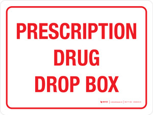 Prescription Drug Drop Box Landscape - Wall Sign