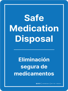 Safe Medication Disposal - Bilingual Spanish Portrait - Wall Sign
