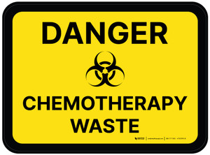 Danger - Chemotherapy Waste Rectangular - Floor Sign