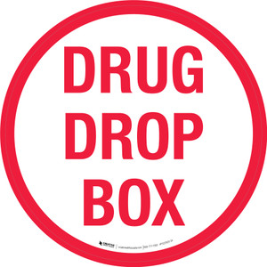 Drug Drop Box Circular - Floor Sign