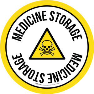 Medicine Storage Circular - Floor Sign