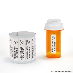 Check For Soy Allergy - Pharmaceutical Auxiliary Label