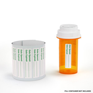 Date Opened, Date Expired - Pharmaceutical Auxiliary Label