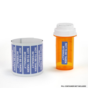 Not To Be Taken Internally - Pharmaceutical Auxiliary Label