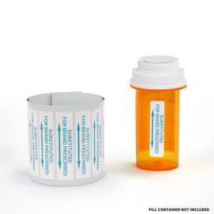 Substituted For Brand Prescribed - Pharmaceutical Auxiliary Label