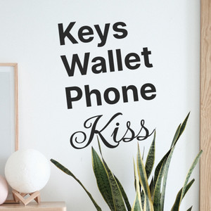 Keys Wallet Phone Kiss - Wall Decor