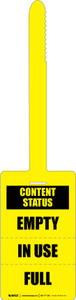 Content Status: Empty/In Use/Full Yellow - Self-Locking Tear-Off Tag