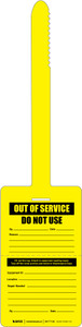 Out Of Service: Do Not Use - Self-Locking Tear-Off Tag
