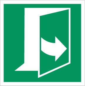 Door Opens by Pulling on the Left-Hand Side Safe Condition - IMO Glow Label