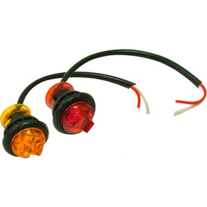 Buyers .75" Round Marker Clearance Lights - 1 LED Amber With Stripped Leads - 5627522 - Pkg Qty 10 Buyers .75" Round Marker Clearance Lights - 1 LED Amber With Stripped Leads - 5627522 - Pkg Qty 10