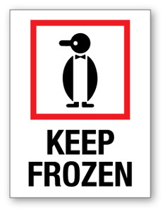 Keep Frozen with Icon - Shipping Label