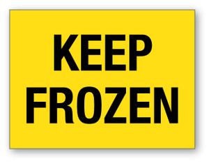 Keep Frozen Yellow - Shipping Label