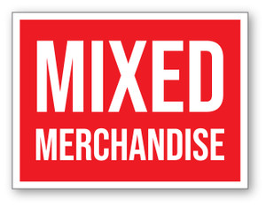 Mixed Merchandise Red - Shipping Label