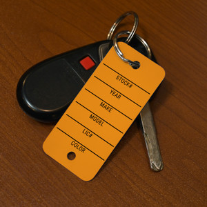 Stock# Orange - Auto Dealership Key Tags Stock# Orange - Auto Dealership Key Tags