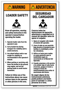 Warning: Loader Safety with Icon Portrait - Label