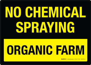 No Chemical Spraying Organic Farm Landscape - Wall Sign
