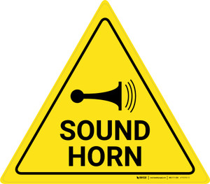 Yield Sound Horn with Icon Yield - Floor Sign