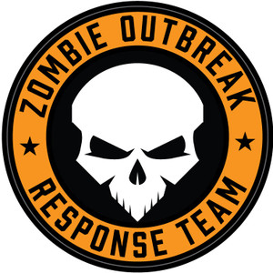 Zombie Outbreak Response Team Skull - Hard Hat Sticker