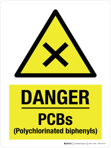 Danger: PCBs Polychlorinated Biphenyls - Wall Sign