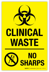 Clinical Waste - No Sharps - Label Clinical Waste - No Sharps - Label