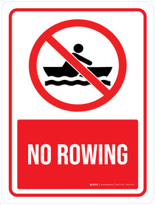 No Rowing with Icon Portrait - Wall Sign