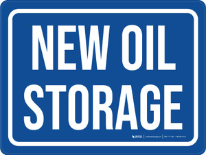New Oil Storage Blue Landscape - Wall Sign