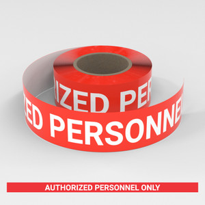 Authorized Personnel Only - Smart Stripe Inline Printed Floor Tape Authorized Personnel Only - Smart Stripe Inline Printed Floor Tape