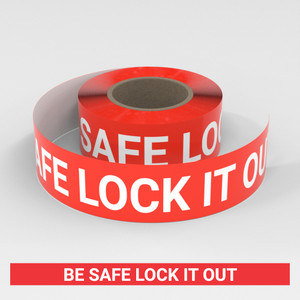 Be Safe Lock It Out - Smart Stripe Inline Printed Floor Tape