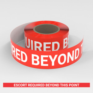 Escort Required Beyond This Point - Smart Stripe Inline Printed Floor Tape Escort Required Beyond This Point - Smart Stripe Inline Printed Floor Tape