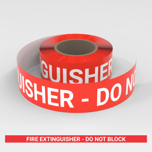 Fire Extinguisher - Do Not Block - Smart Stripe Inline Printed Floor Tape Fire Extinguisher - Do Not Block - Smart Stripe Inline Printed Floor Tape