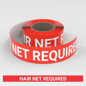 Hair Net Required - Smart Stripe Inline Printed Floor Tape