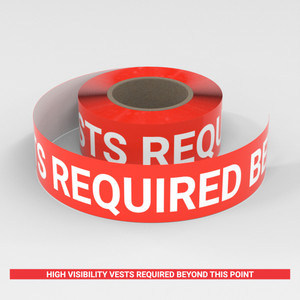 High Visibility Vests Required Beyond This Point - Smart Stripe Inline Printed Floor Tape