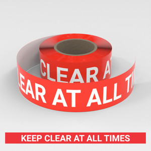Keep Clear At All Times - Smart Stripe Inline Printed Floor Tape