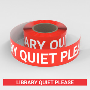 Library Quiet Please - Smart Stripe Inline Printed Floor Tape
