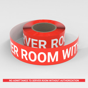 No Admittance To Server Room Without Authorization - Smart Stripe Inline Printed Floor Tape