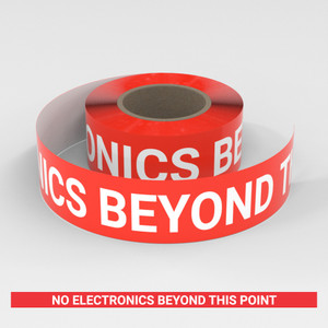 No Electronics Beyond This Point - Smart Stripe Inline Printed Floor Tape