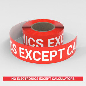 No Electronics Except Calculators - Smart Stripe Inline Printed Floor Tape