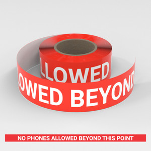 No Phones Allowed Beyond This Point - Smart Stripe Inline Printed Floor Tape