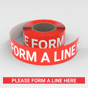 Please Form A Line Here - Smart Stripe Inline Printed Floor Tape