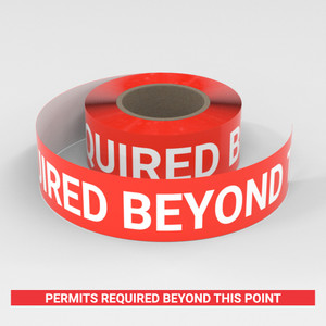 Permits Required Beyond This Point - Smart Stripe Inline Printed Floor Tape