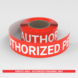 Robotic Area - Authorized Personnel Only - Smart Stripe Inline Printed Floor Tape