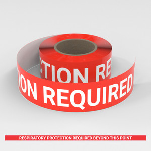 Respiratory Protection Required Beyond This Point - Smart Stripe Inline Printed Floor Tape