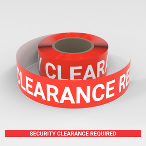 Security Clearance Required - Smart Stripe Inline Printed Floor Tape