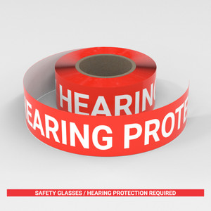 Safety Glasses / Hearing Protection Required - Smart Stripe Inline Printed Floor Tape Safety Glasses / Hearing Protection Required - Smart Stripe Inline Printed Floor Tape