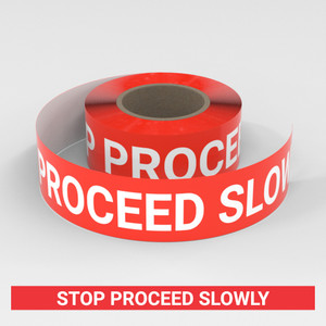 Stop Proceed Slowly - Smart Stripe Inline Printed Floor Tape