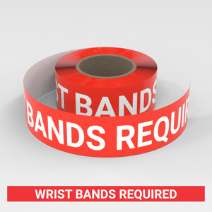 Wrist Bands Required - Smart Stripe Inline Printed Floor Tape