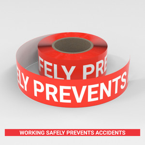 Working Safely Prevents Accidents - Smart Stripe Inline Printed Floor Tape