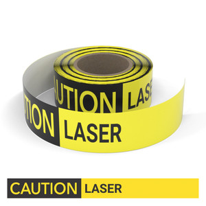 Caution: Laser - Smart Stripe Inline Printed Floor Tape