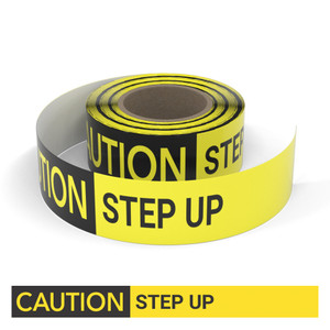 Caution: Step Up - Smart Stripe Inline Printed Floor Tape Caution: Step Up - Smart Stripe Inline Printed Floor Tape